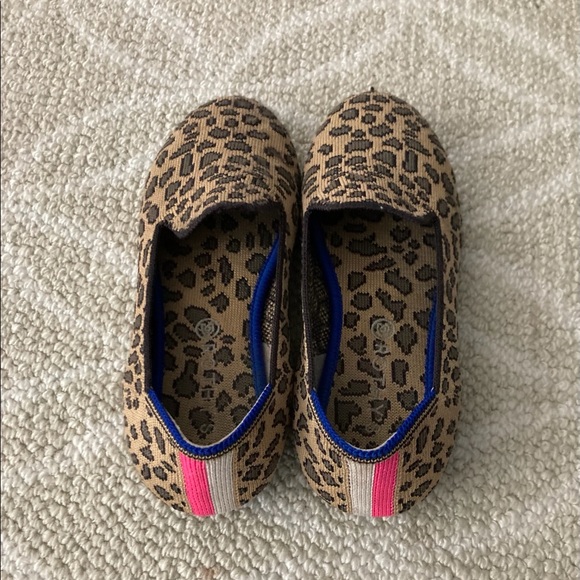 Rothy’s little girl size 1 leopard print flats EUC - Picture 2 of 4